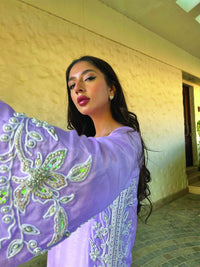 Alyana Shamsi Organza Resham Dori Work Dupatta with Pearls